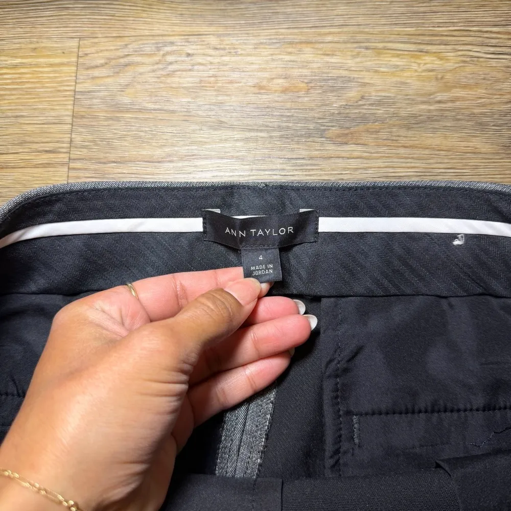 Ann Taylor Gray Straight-Leg Dress Pants Size 4 NWOT Work Office Wear - Image 5