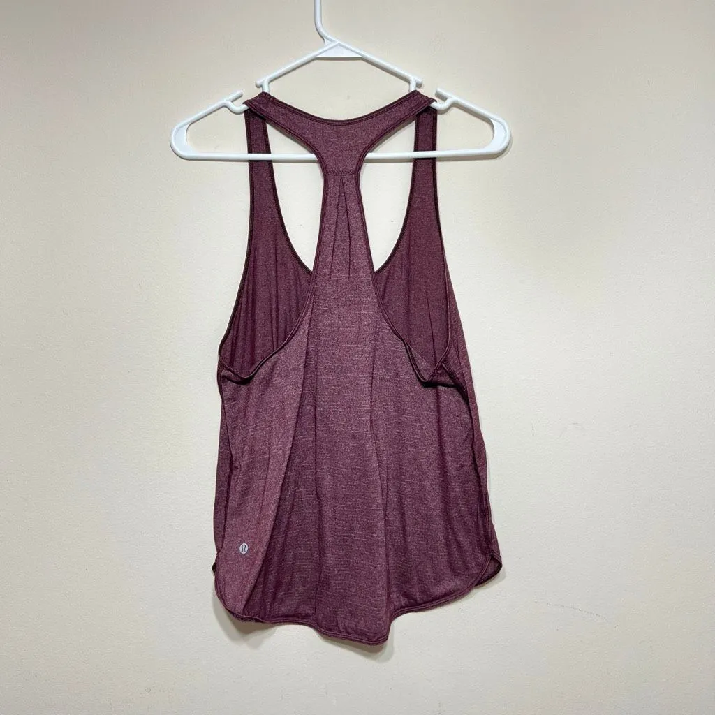 Lululemon Heathered Rust Berry Racerback Tank 6 Women - Image 4