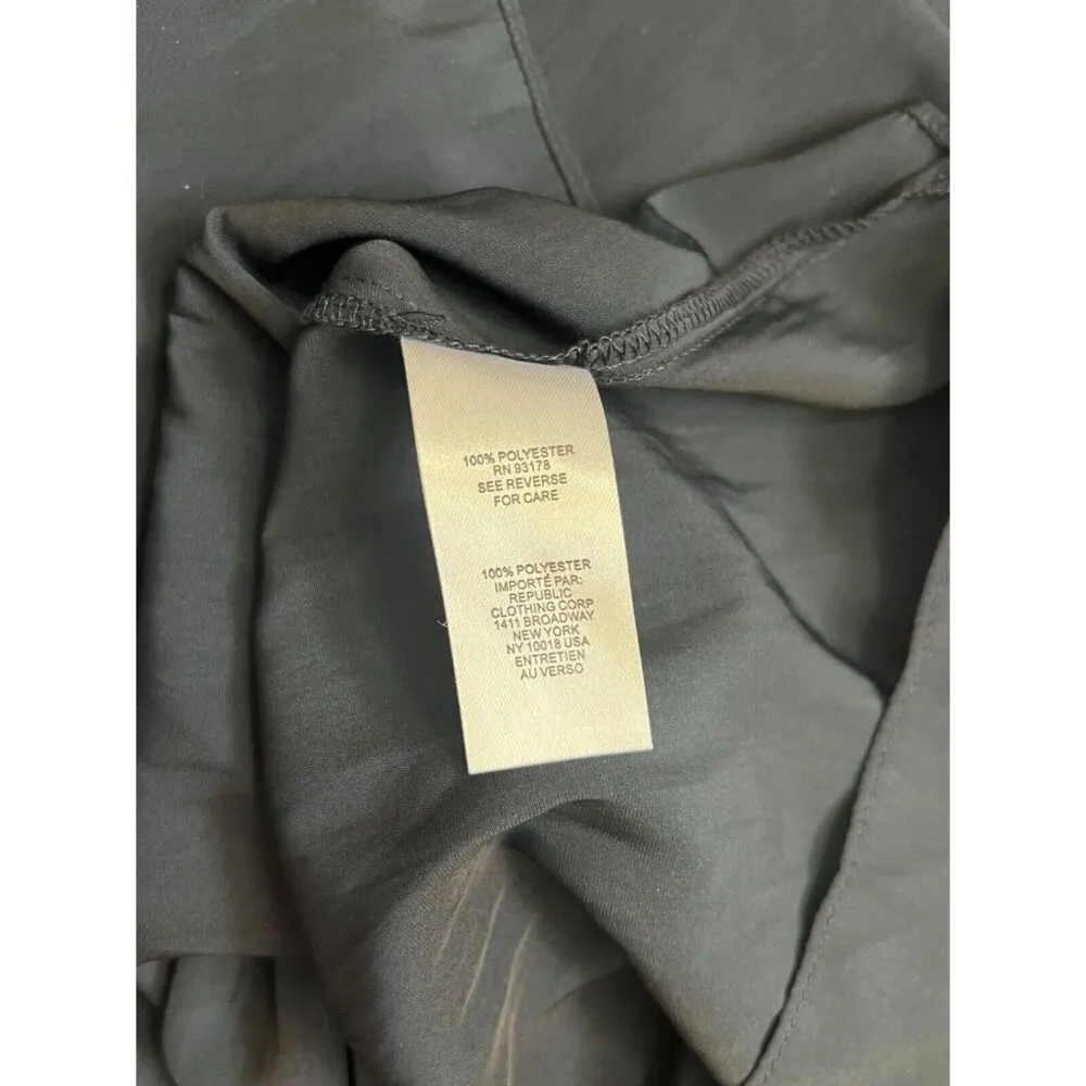 T Tahari Navy Blue Skirt Crystal Pearl Sash Ribbon Belt Size M Elastic waist - Image 9