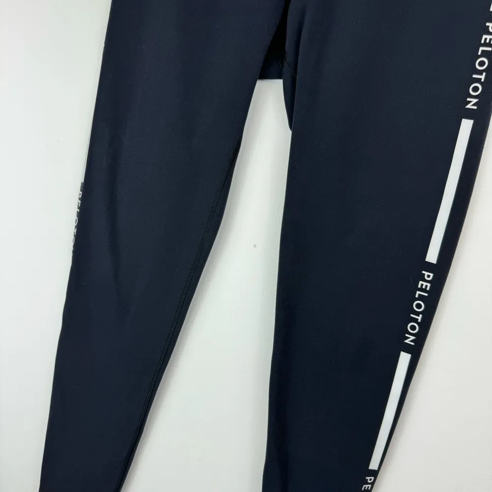 Peloton Here Now High Rise Leggings Sz Medium Logo Stamped Tape Side Black - Image 7