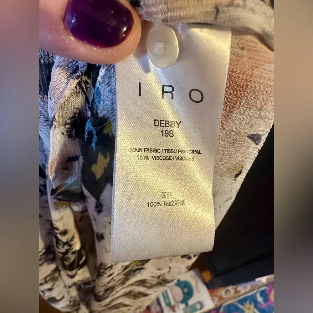 IRO Paris | Debby Floral Sheer Blouse, Size 40 L - Image 10