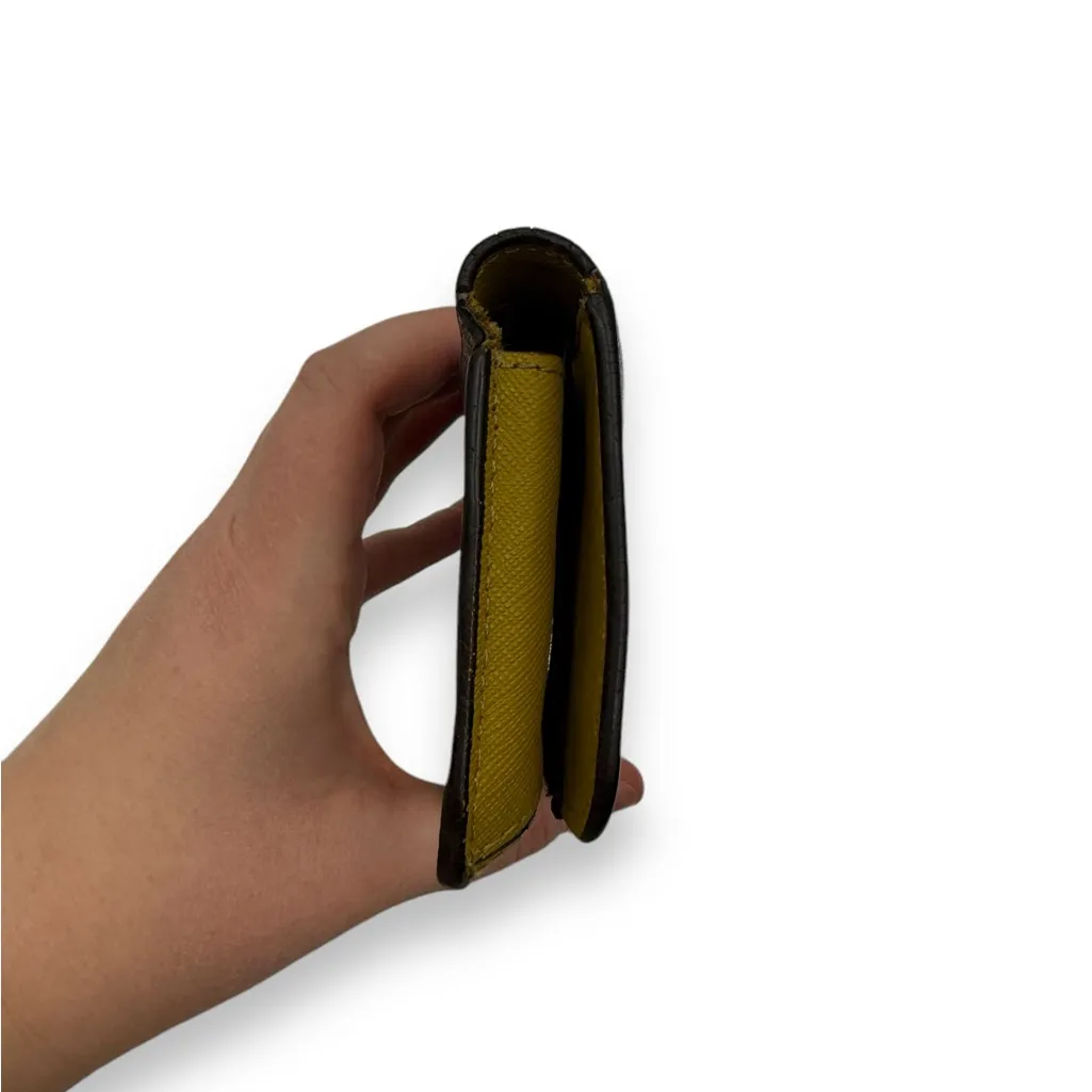 Henri Bendel Metallic Silver Pebbled Black Saffiano Leather Phone & Card Wallet - Image 5