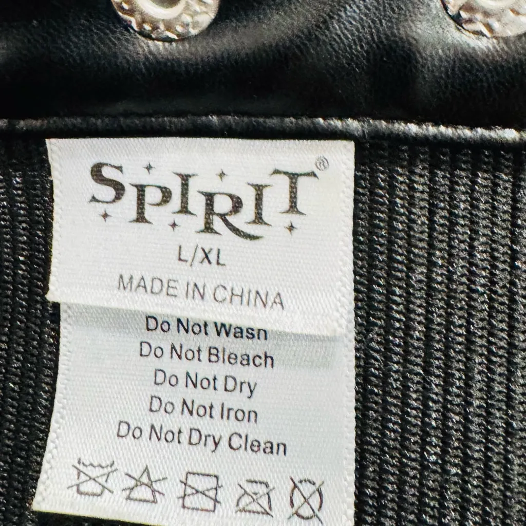 Black Vinyl Halter Bikini Top & Black Faux Leather Lace-up Corset - Image 10