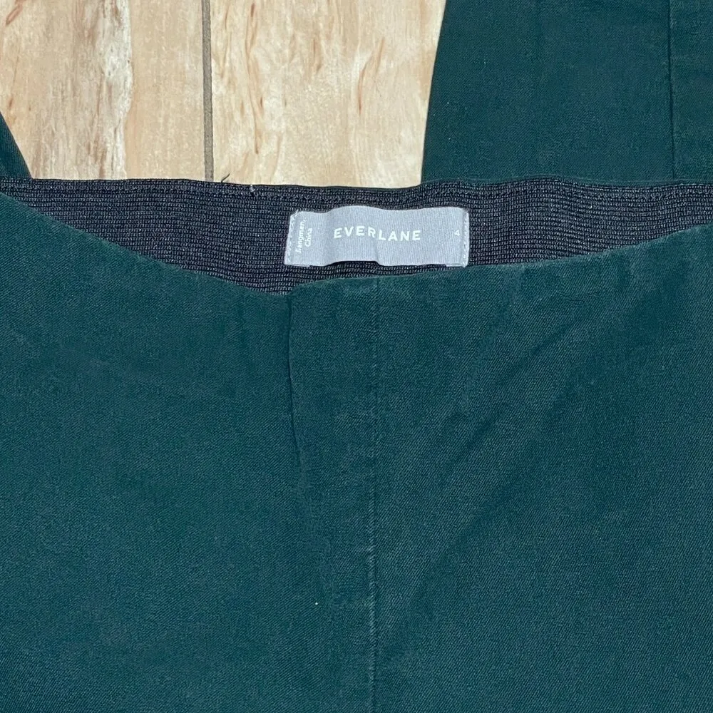 Everlane, side zip skinny pants stretchy waist, women’s size 4, hunter‎ green - Image 3