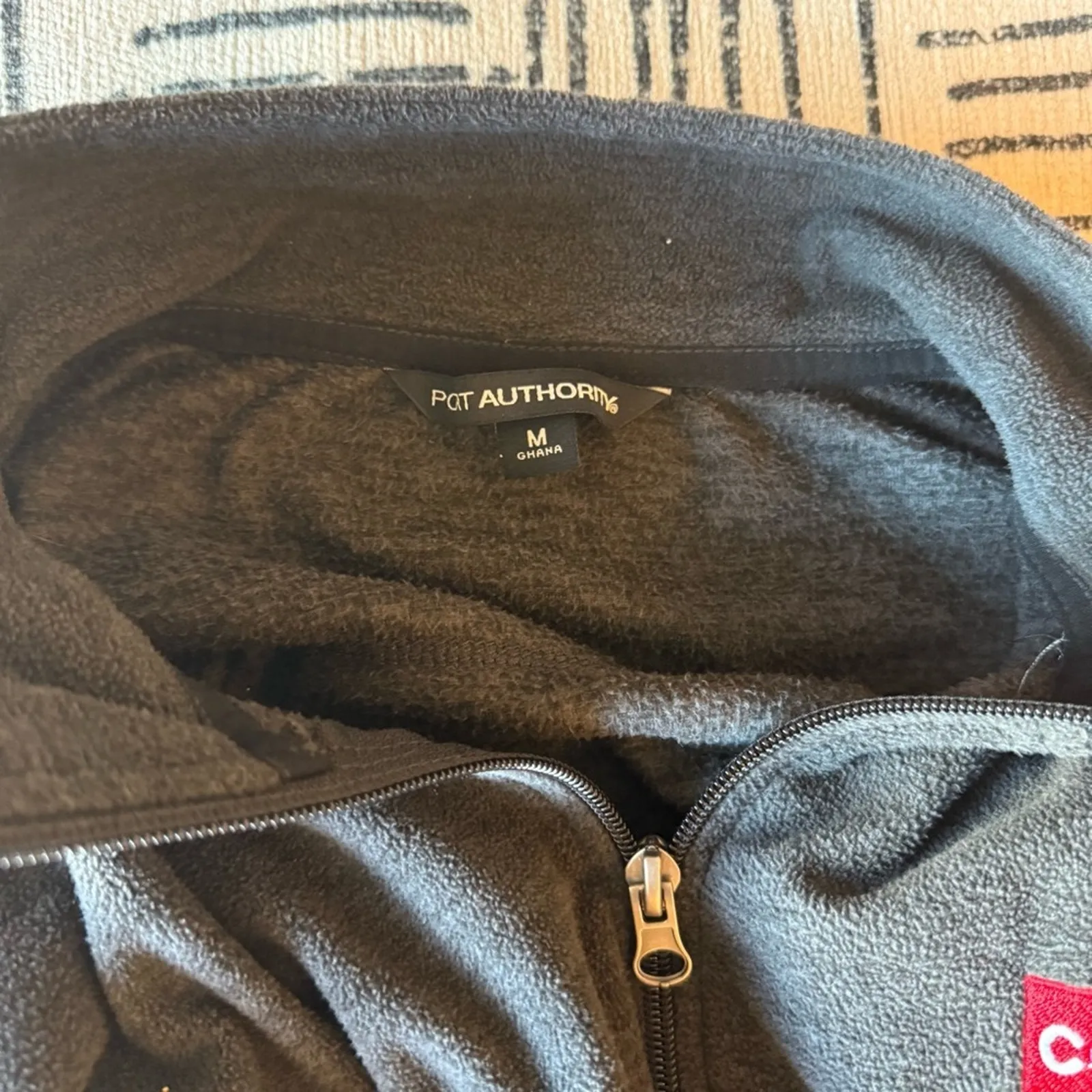 Port Authority Charcoal Fleece Jacket Medium - Image 3