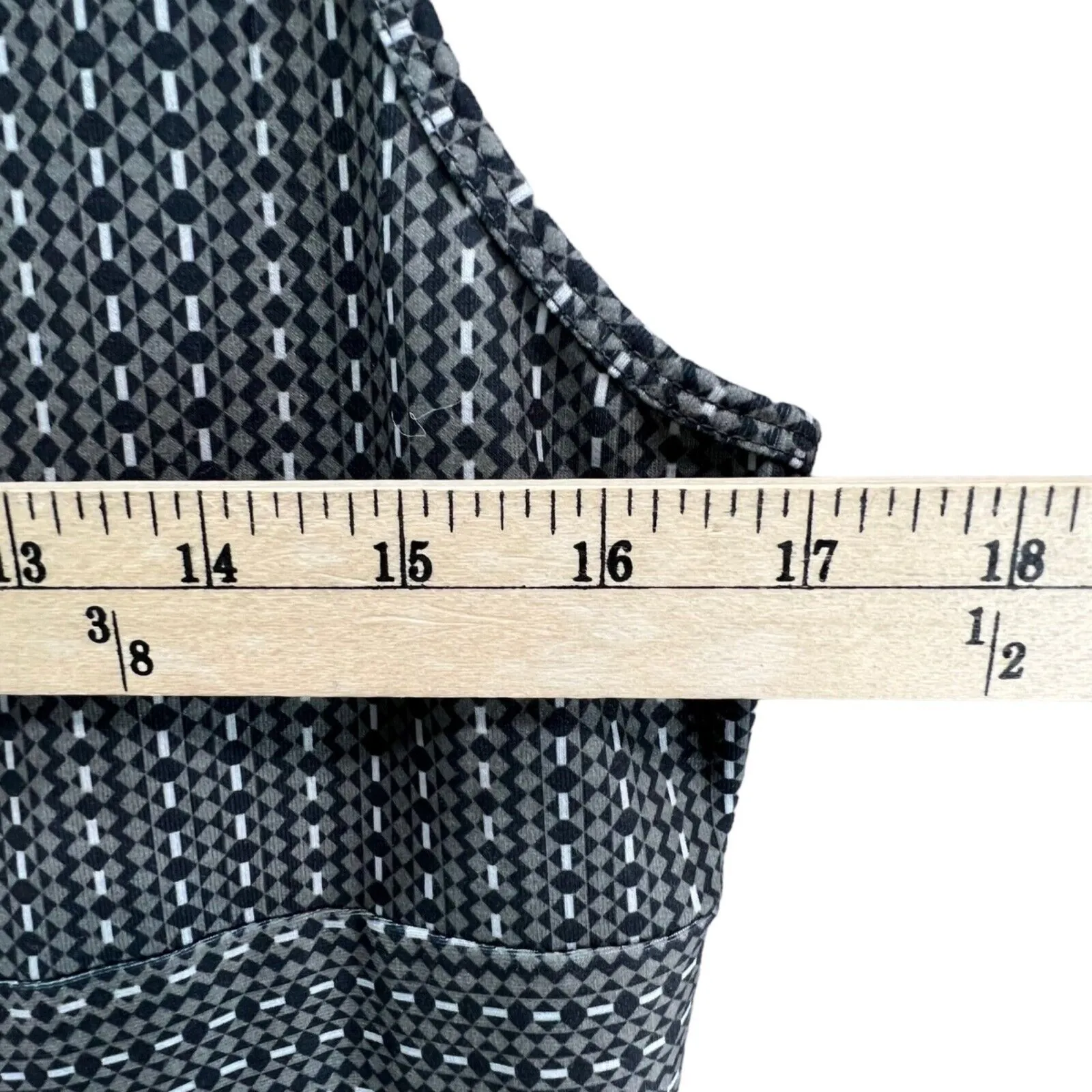 Prana Amelie Veeda Tank Dress M Gray Geometric Sleeveless V Neck Stretch Travel - Image 7