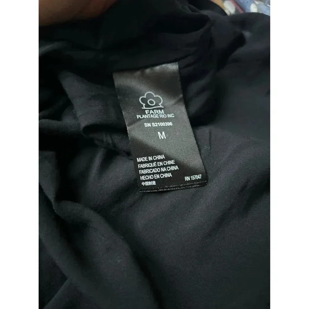 FARM RIO Women’s Maxi Dress, Under The Sea Plunging V-neck Long Sleeve Medium - Image 5