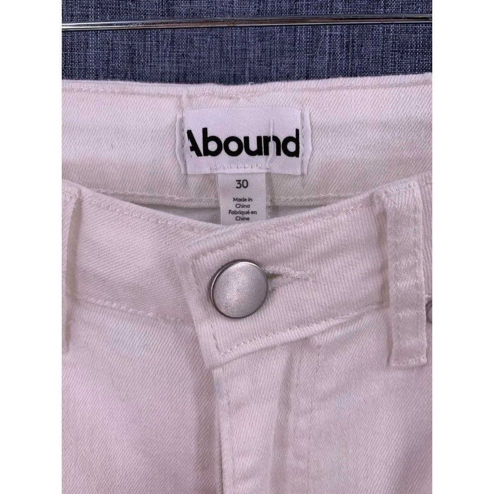 NEW Abound White Stretch Cotton Denim High Rise Skinny Jeans Size 30 - Image 4
