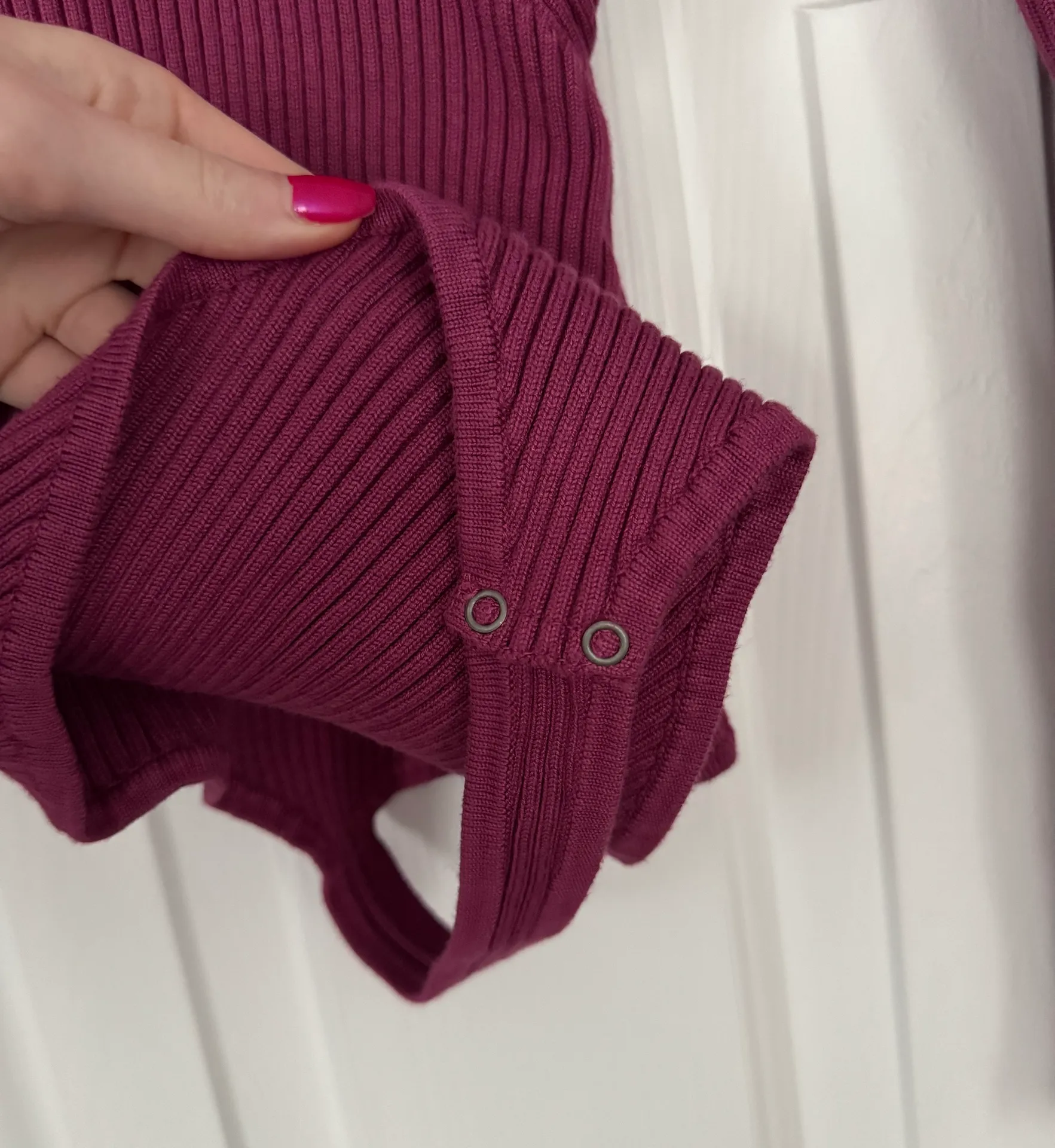 Abercrombie Purple Knit Long sleeve Bodysuit  - Image 4