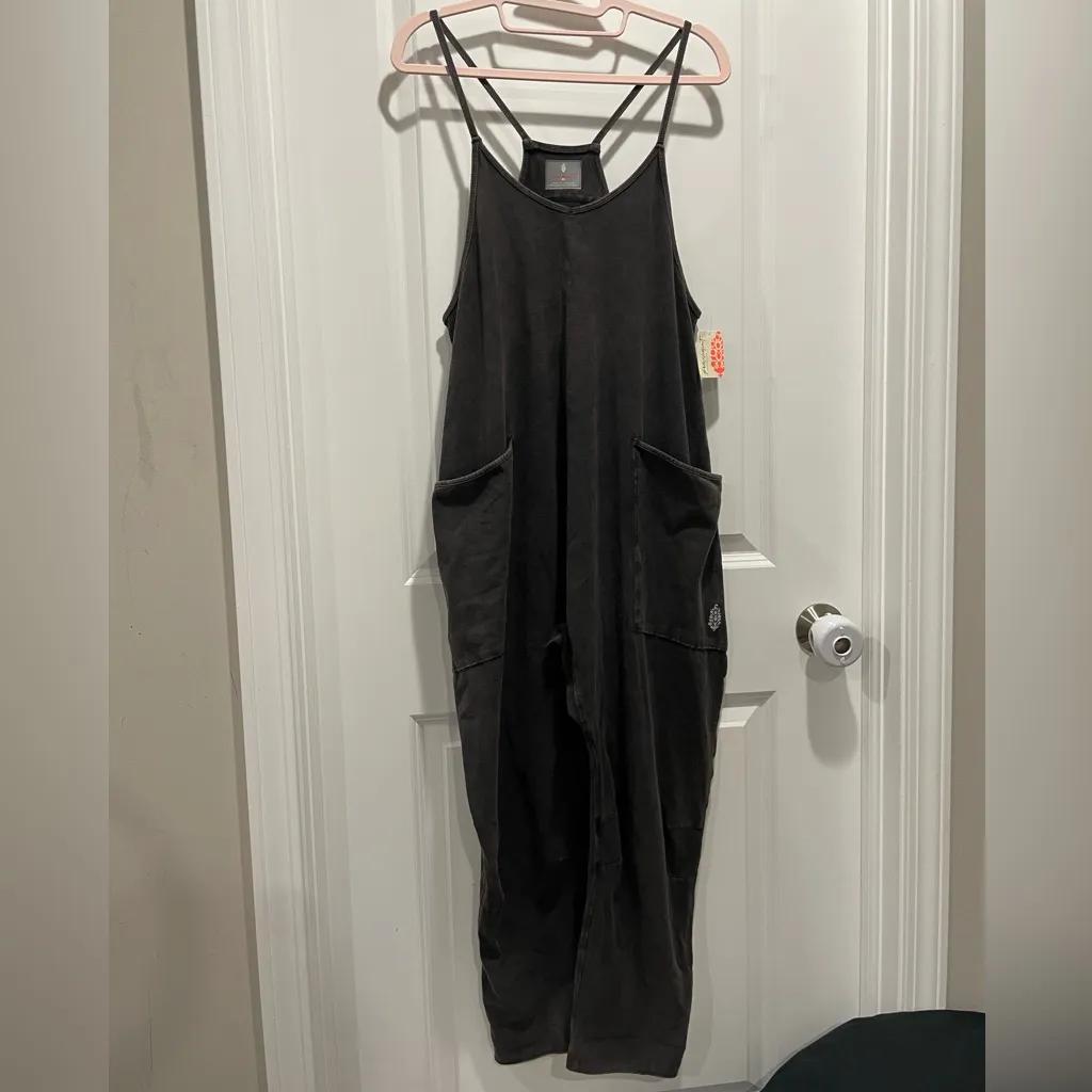 New Free People Hot Shot Onesie Jumpsuit Washed Black Size XS Romper - Image 6