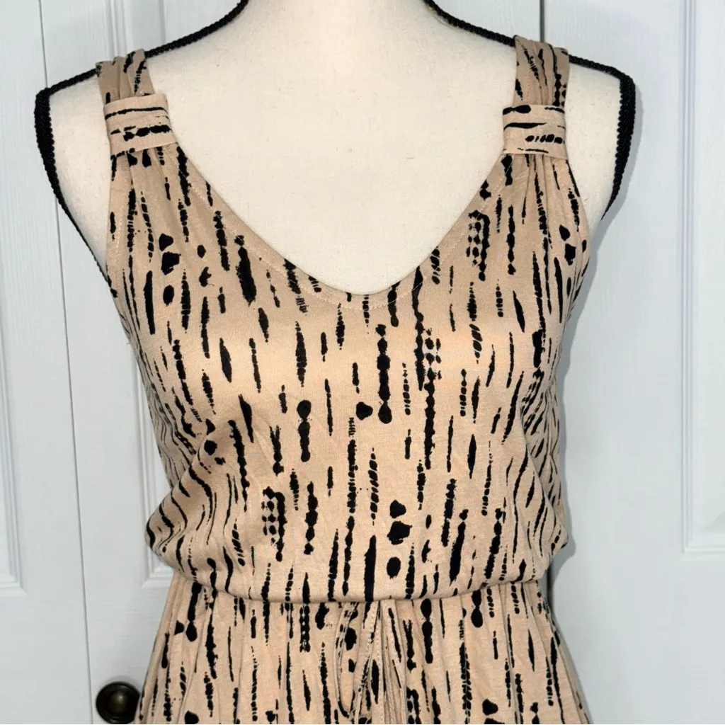 Lascana NWT Tan and Black Sleeveless Mini Dress US size 2 Resortwear - Image 3
