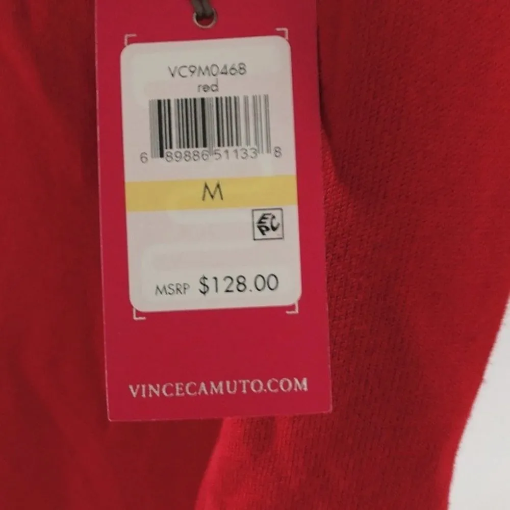 Vince Camuto Scallop Trim Sweater Dress in Red Pullover, Size M New w/Tag - Image 7