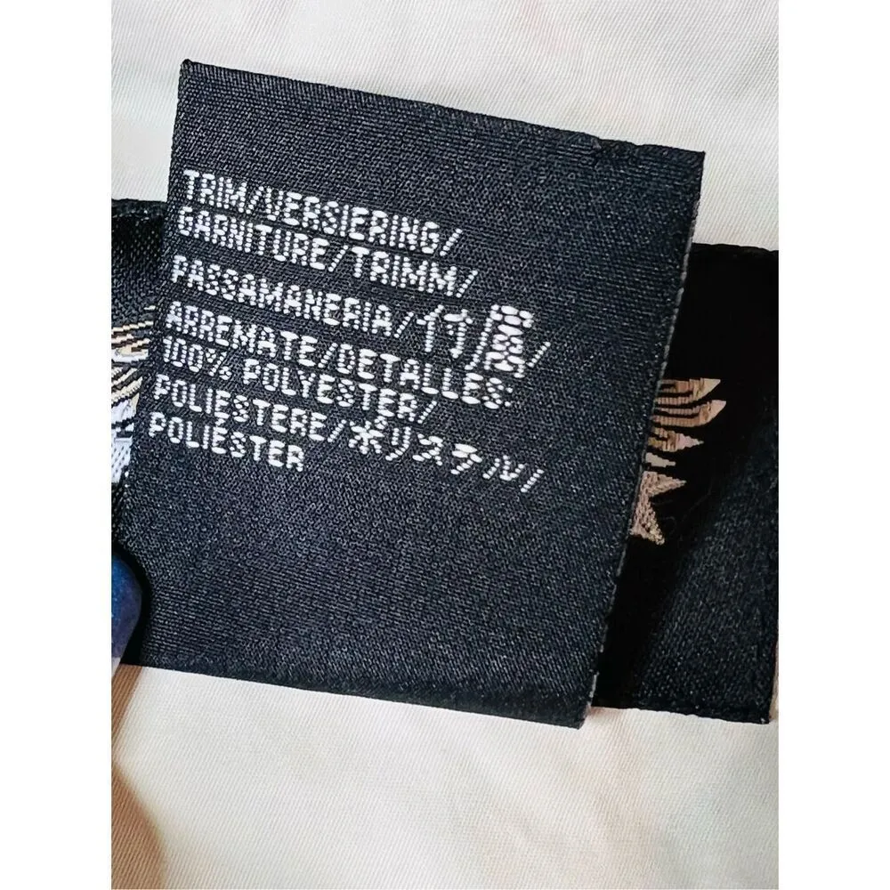 Harley Davidson Motorcycle Cream Embroidered Graphic‎ Bomber Jacket Coat MEDIUM - Image 10