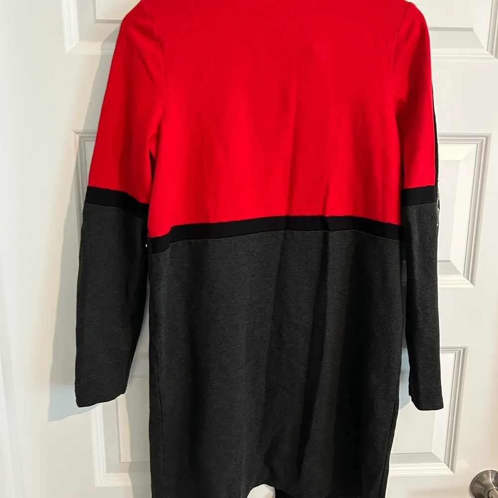 Joseph Ribkoff Colorblock Studded Jacket Red Black Size 6 - Image 7