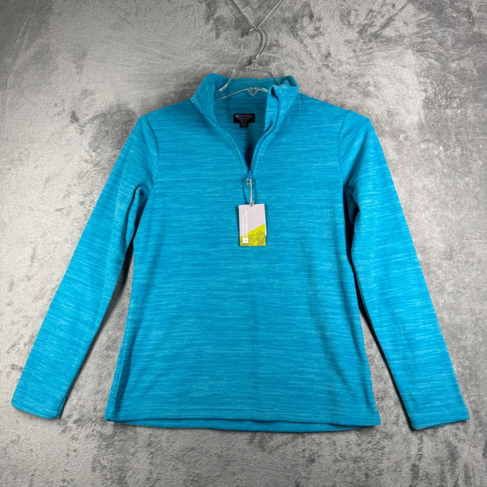 Mountain Warehouse Snowdon Melange Pullover Fleece Activewear Turquoise Size 8 - Image 3