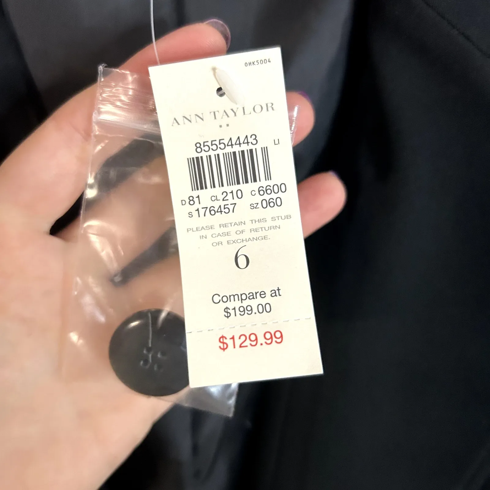 Ann Taylor  Three piece Suit Womens Size 6 Black NWT NWOT Lined - Image 7