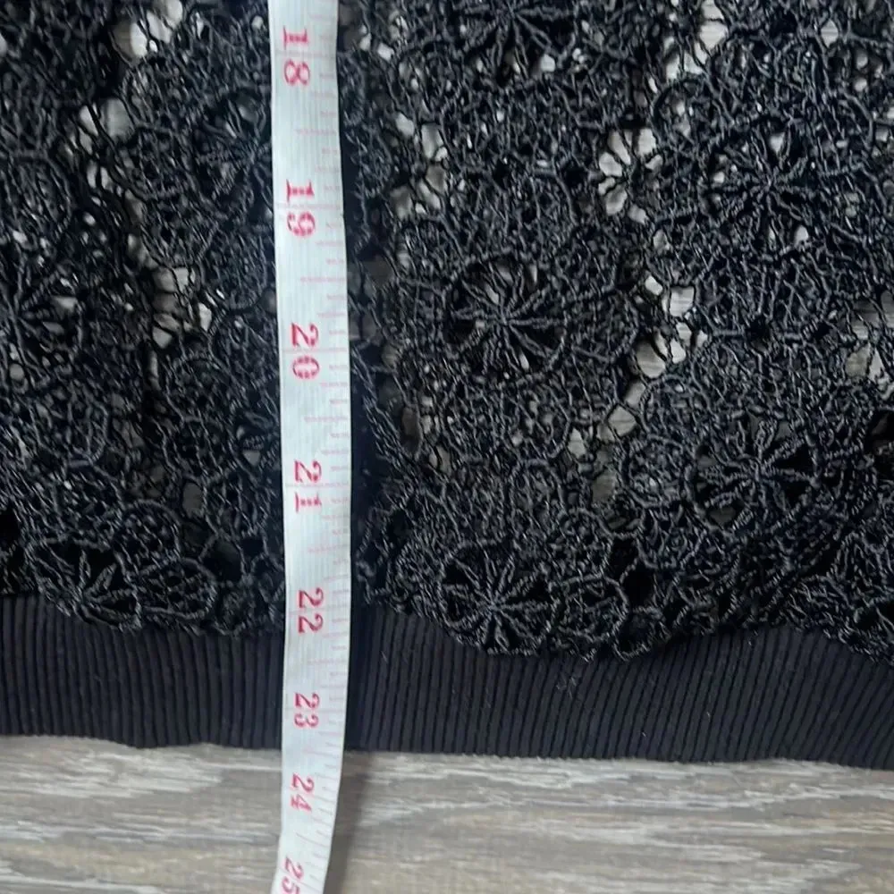 ANINE BING  Black Lace Sweatshirt - Image 5