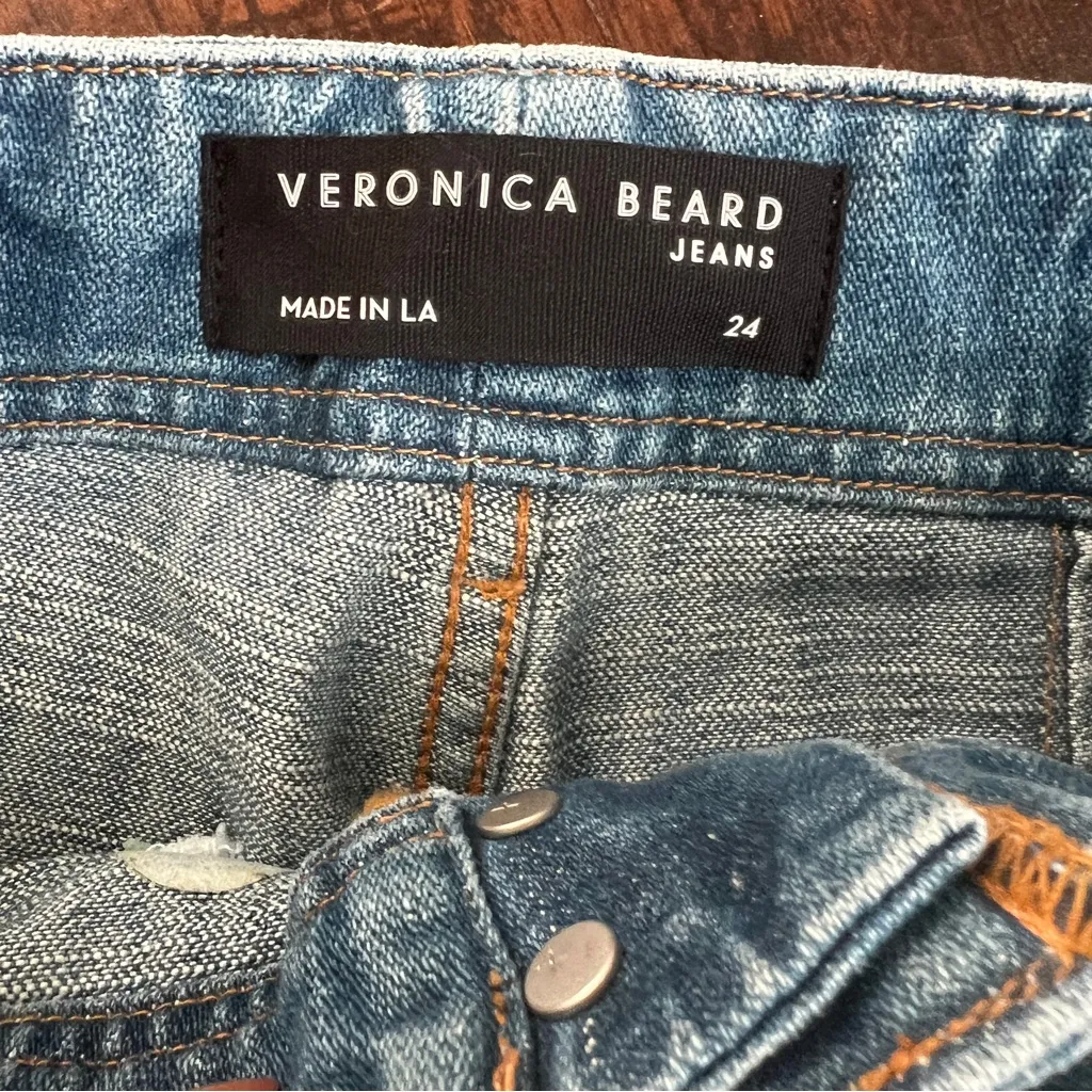 Veronica Beard Rinley High-Rise Cropped Jeans in Durango Wash Size 24 - Image 10