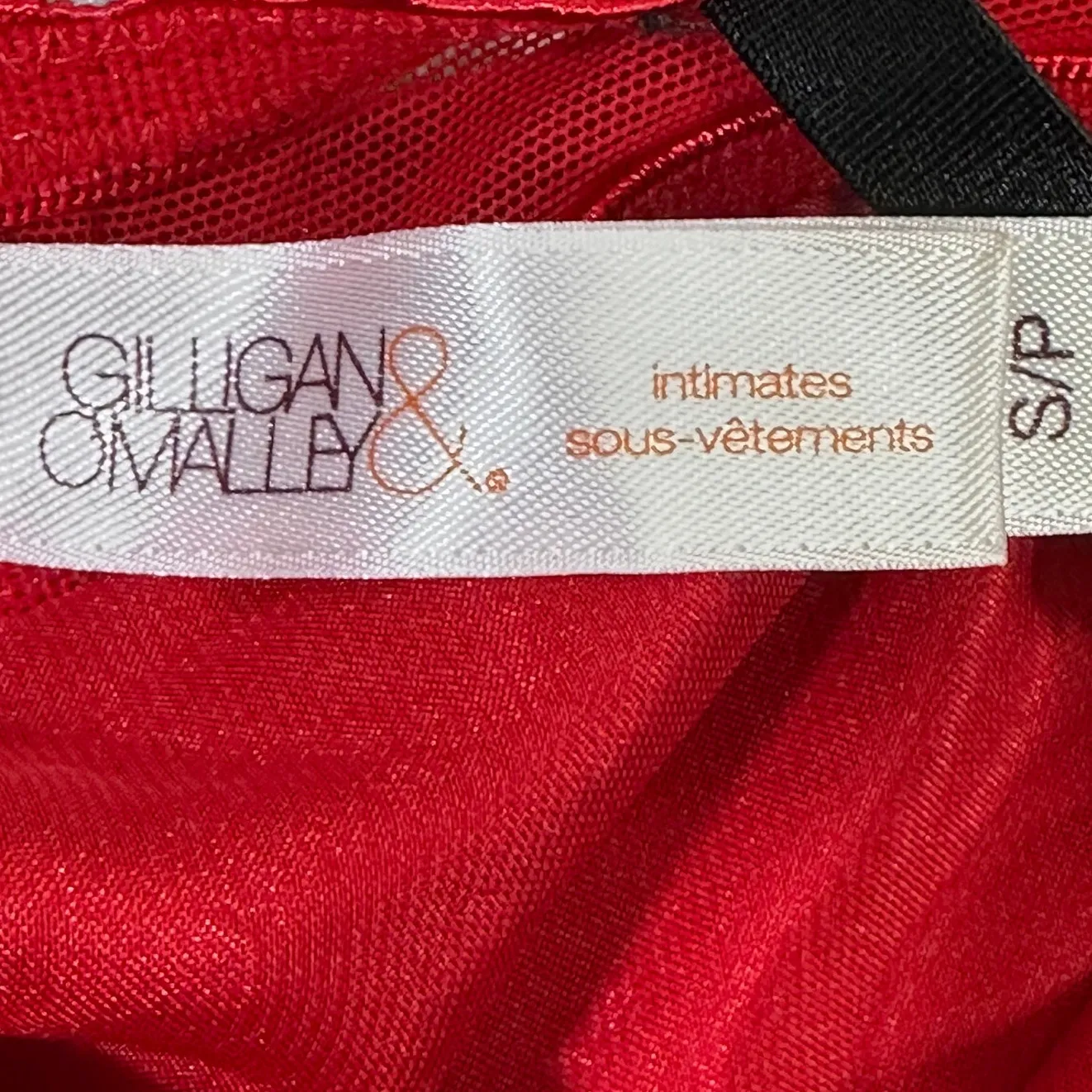 Gilligan & O’Malley Babydoll Slip Dress Womens S Red Black Lace Satin Lingerie - Image 4