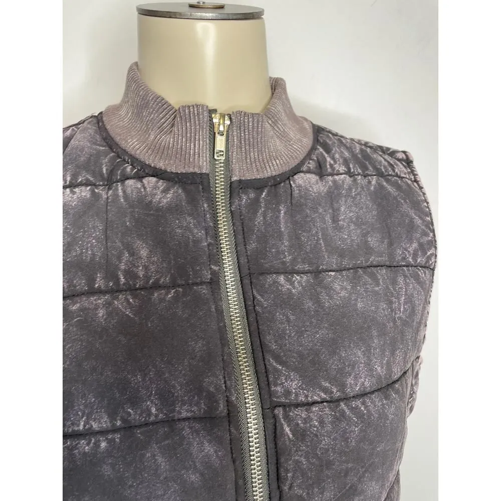 Chaser Women's Size Small Black Quilted Mock Neck Puffer Vest Zip Up NWT - Image 7