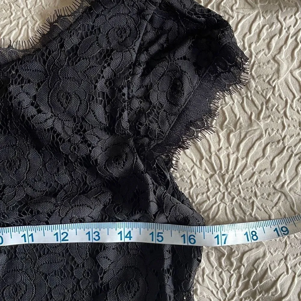 Diane Von Furstenberg “Barbara” Floral Lace Overlay Cap Sleeve Zipper Mini Dress - Image 11