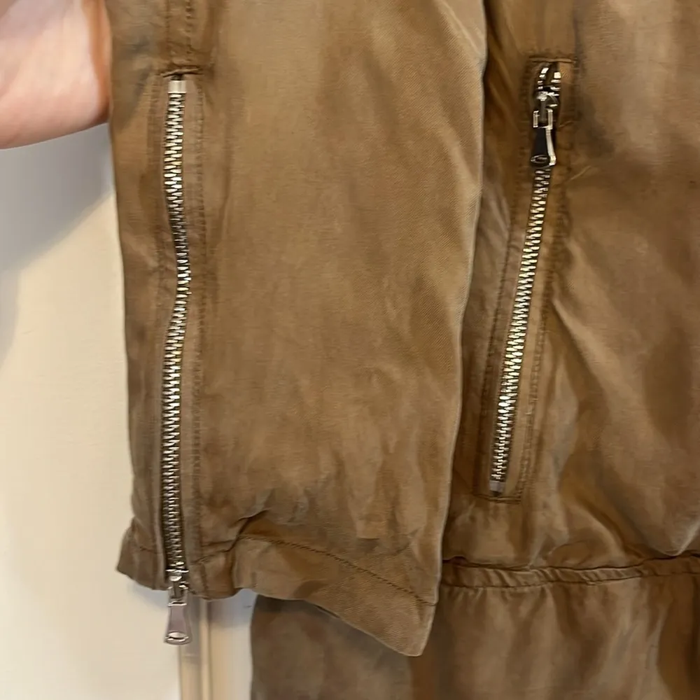 Blank NYC Military Style Brown Jacket w/ Functional Zippers - Size Medium - Image 4