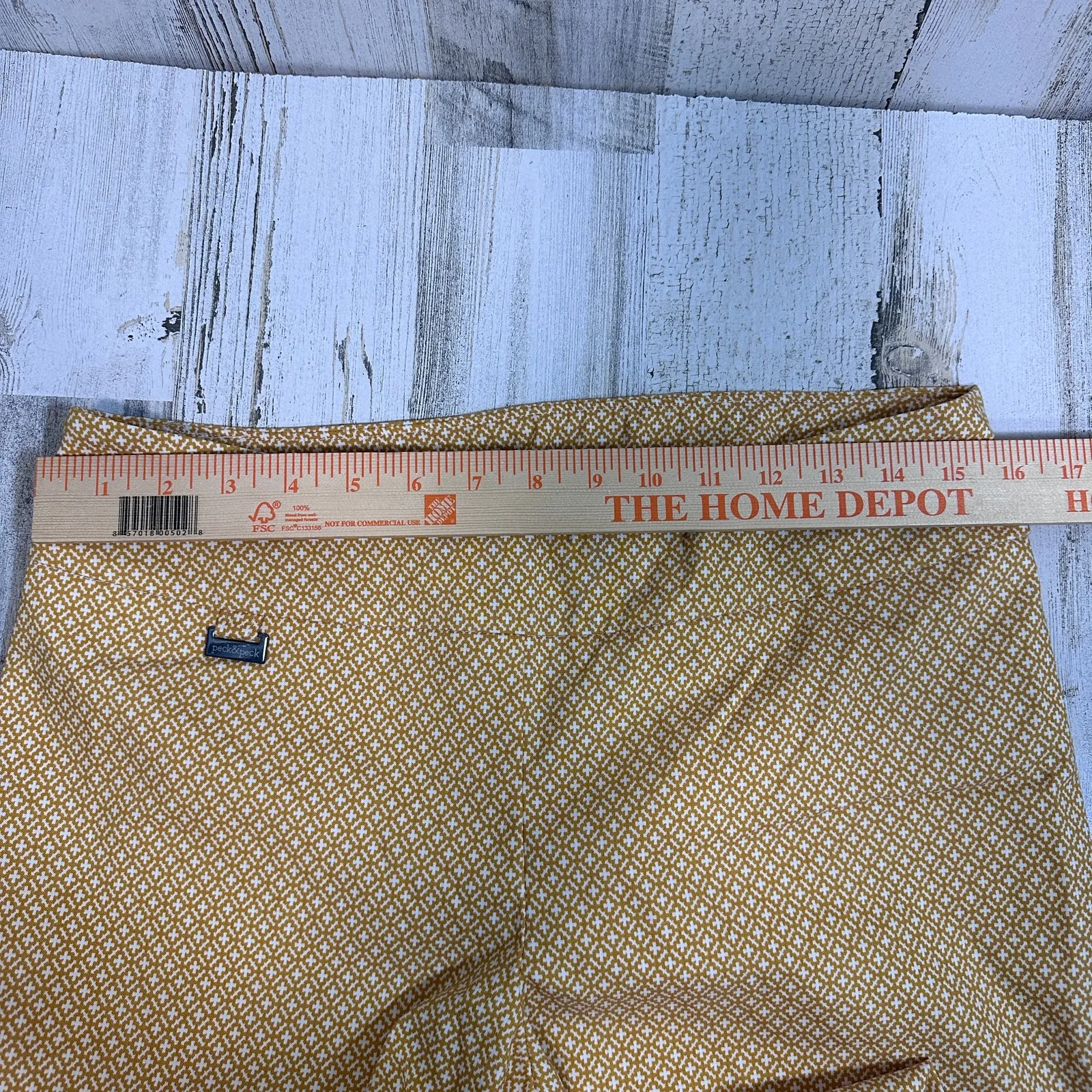 Peck & Peck Orange Geo Stretch Pants 10 | MSRP: $59 | Vibrant, Pull-On - Image 6