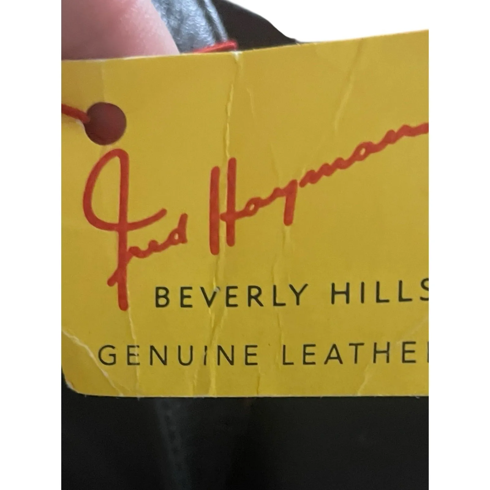 Vintage Fred Hayman Beverly Hills Black Leather Shoulder Bag 80s 90s Y2K - Image 8