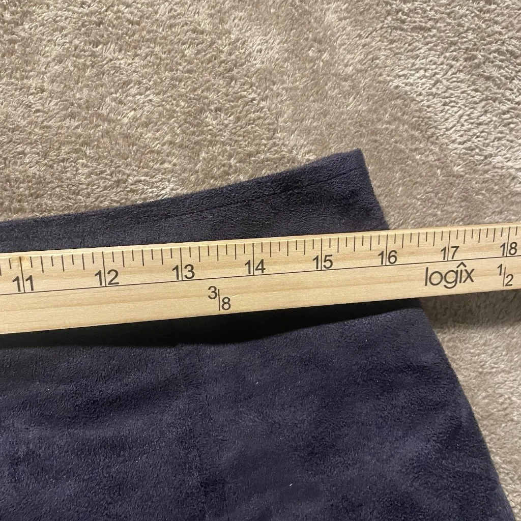 Old Navy Skirt Womens 10 Mini Faux Suede Black Pockets Zip Back Preppy Minimal - Image 5