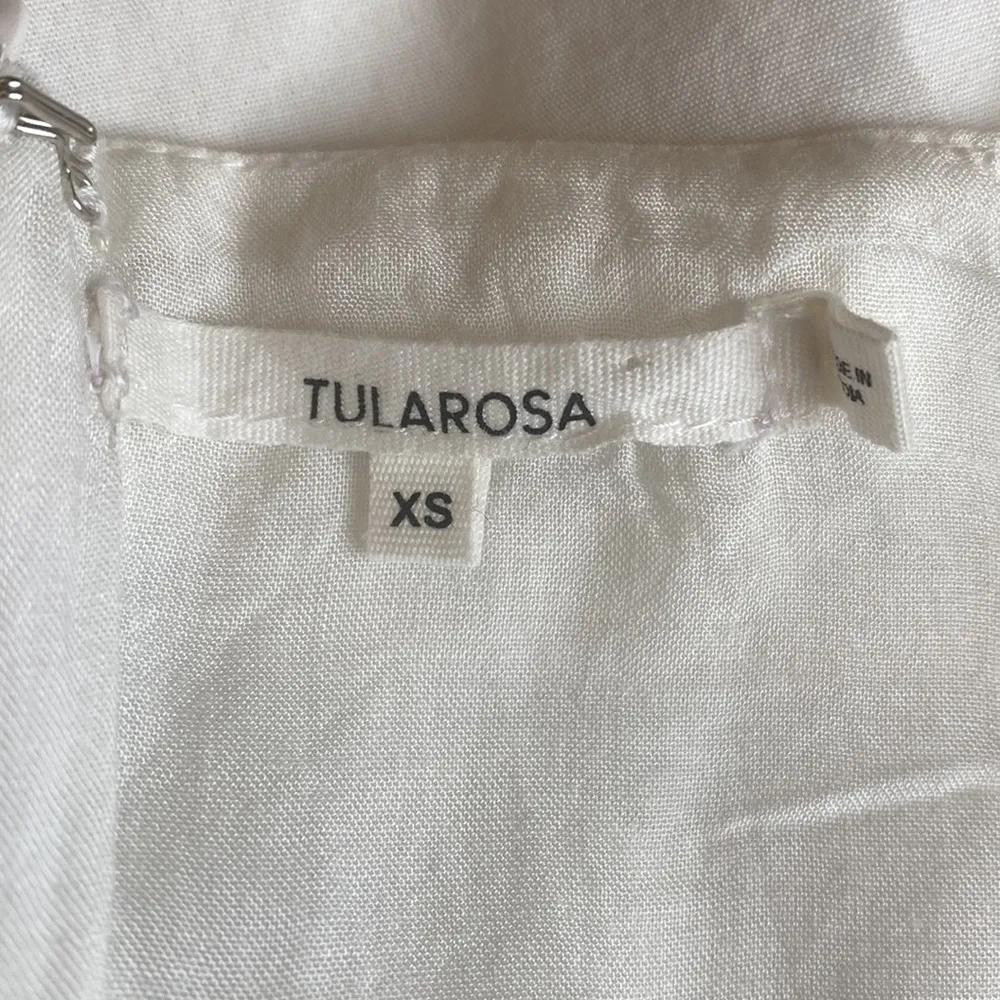 Tularosa Millie ivory embroidered mini skirt with tassels XS - Image 6