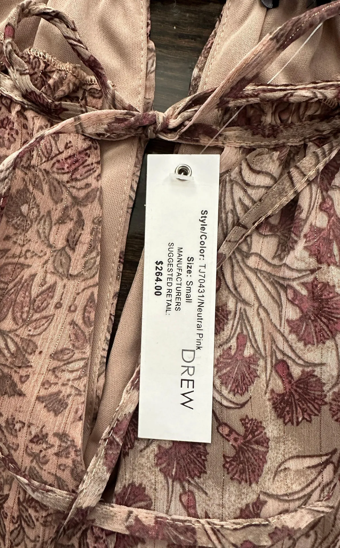 Pink Floral Halter Mini Dress - Image 6