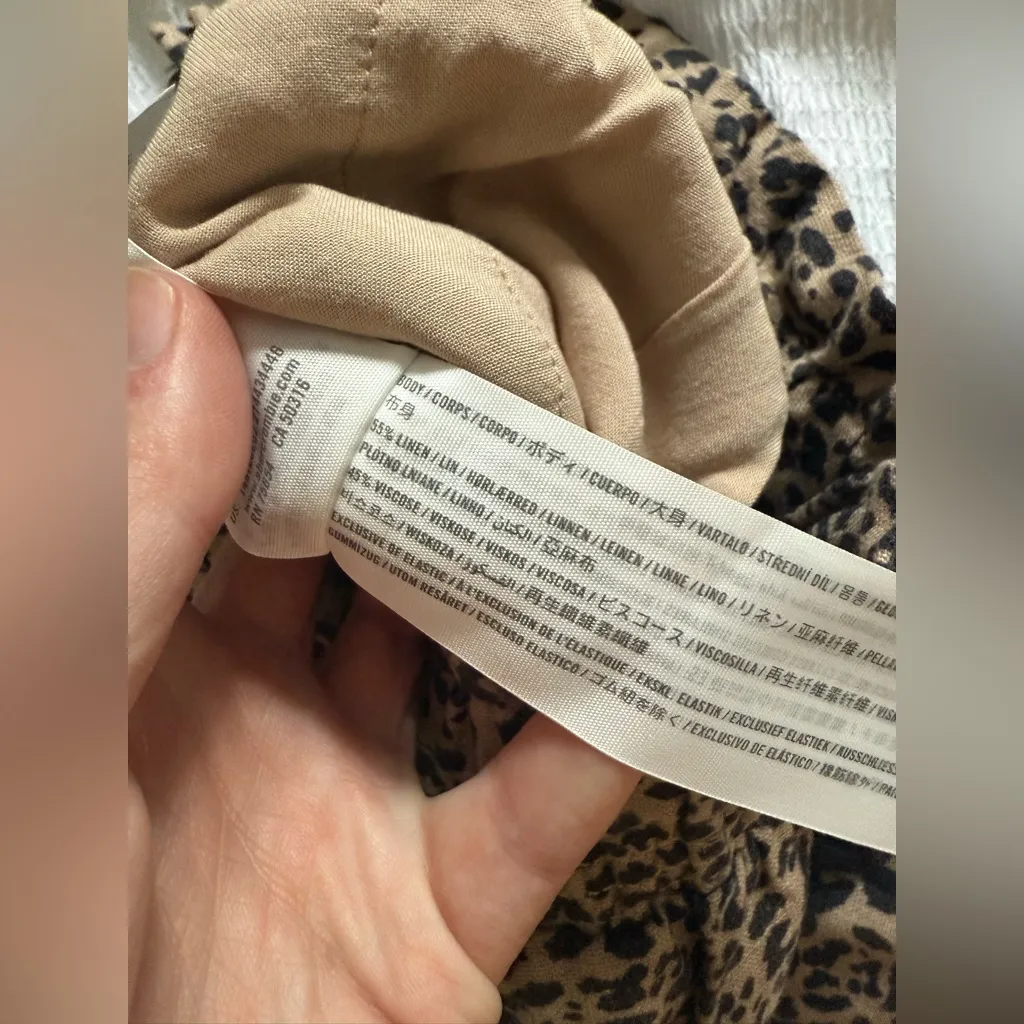 Abercrombie & Fitch High Rise Drawstring Shorts Cheetah Print Leopard Animal S - Image 6