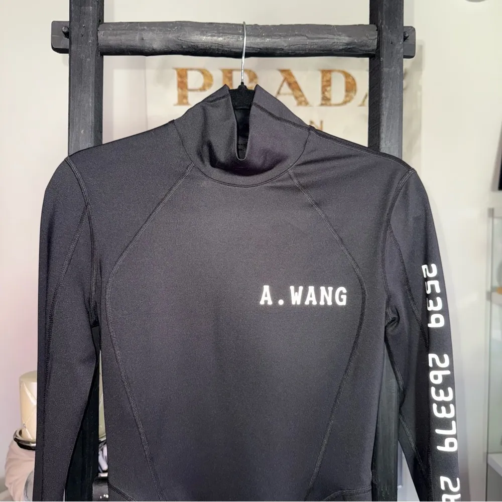 Alexander Wang Black Credit Card Technical Jersey Top - Image 5