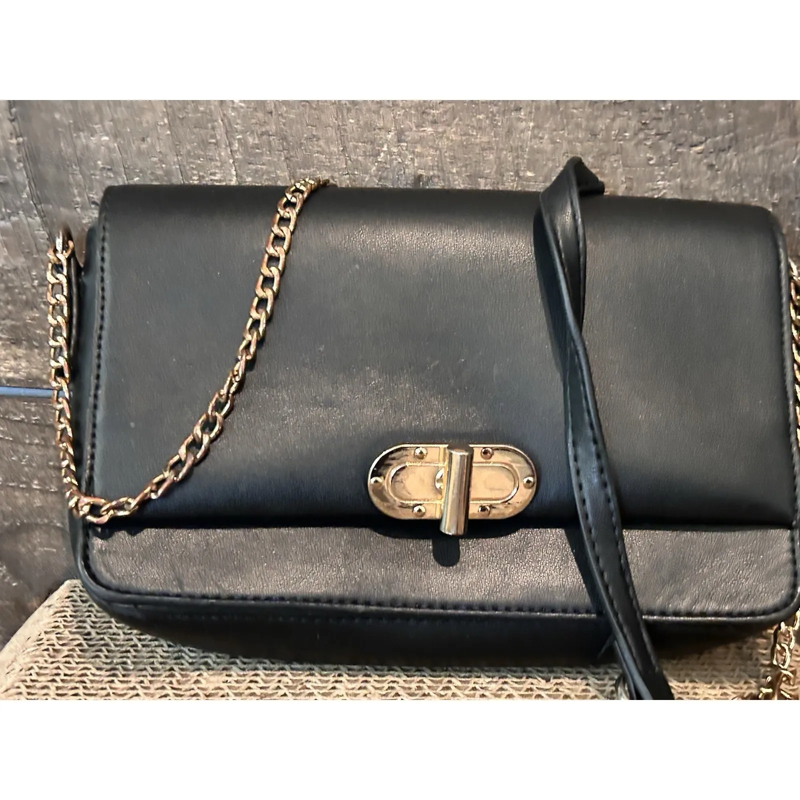 Madison West Crossbody Black‎ with Gold Hardware - Image 2