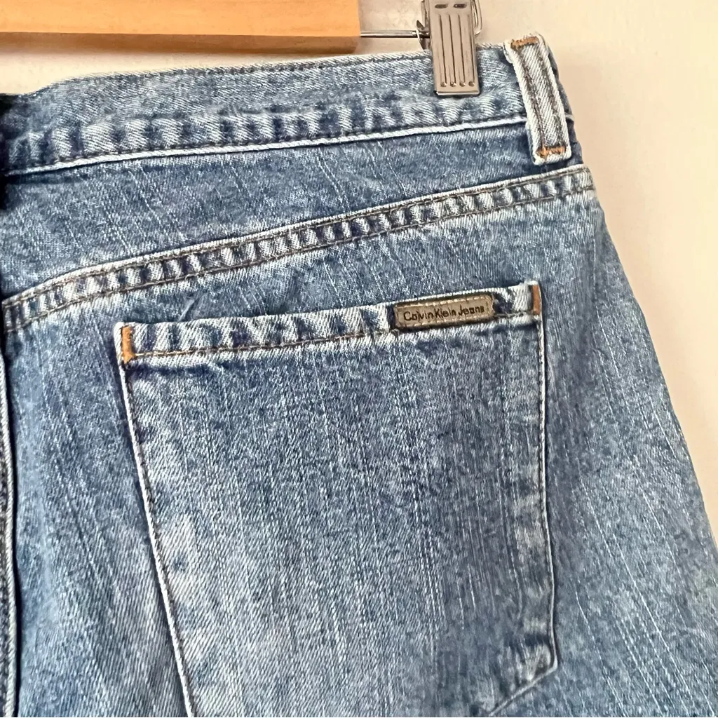 Vintage 90s‎ y2K denim jean shorts Women’s SIZE 8 front pockets button fly - Image 3