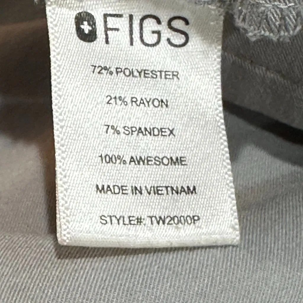 FIGS Yola High Waisted Skinny Scrub Pants Light Grey‎ XS/P Healthcare Medical - Image 7