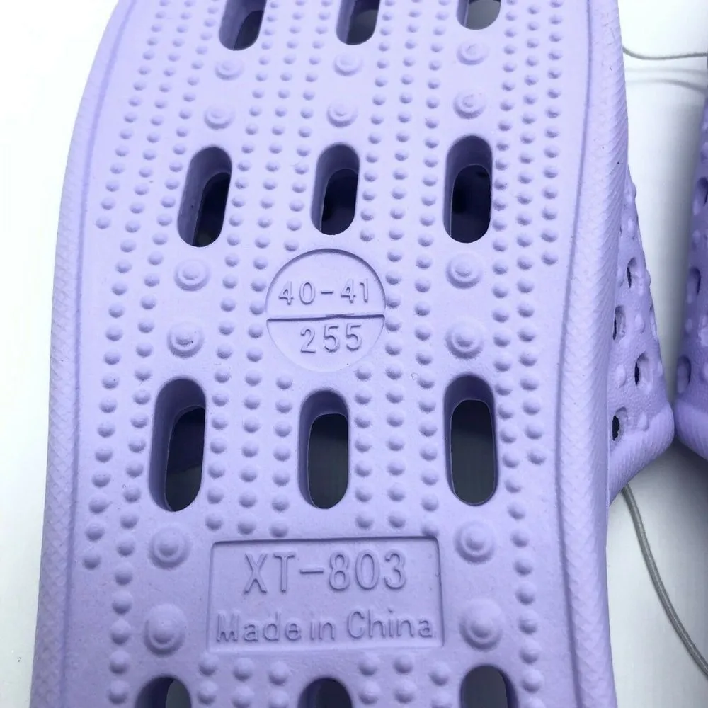 Ego Womens Slide Sandals Rubber Slip On Light Purple Size 40-41 US 7-8 - Image 6