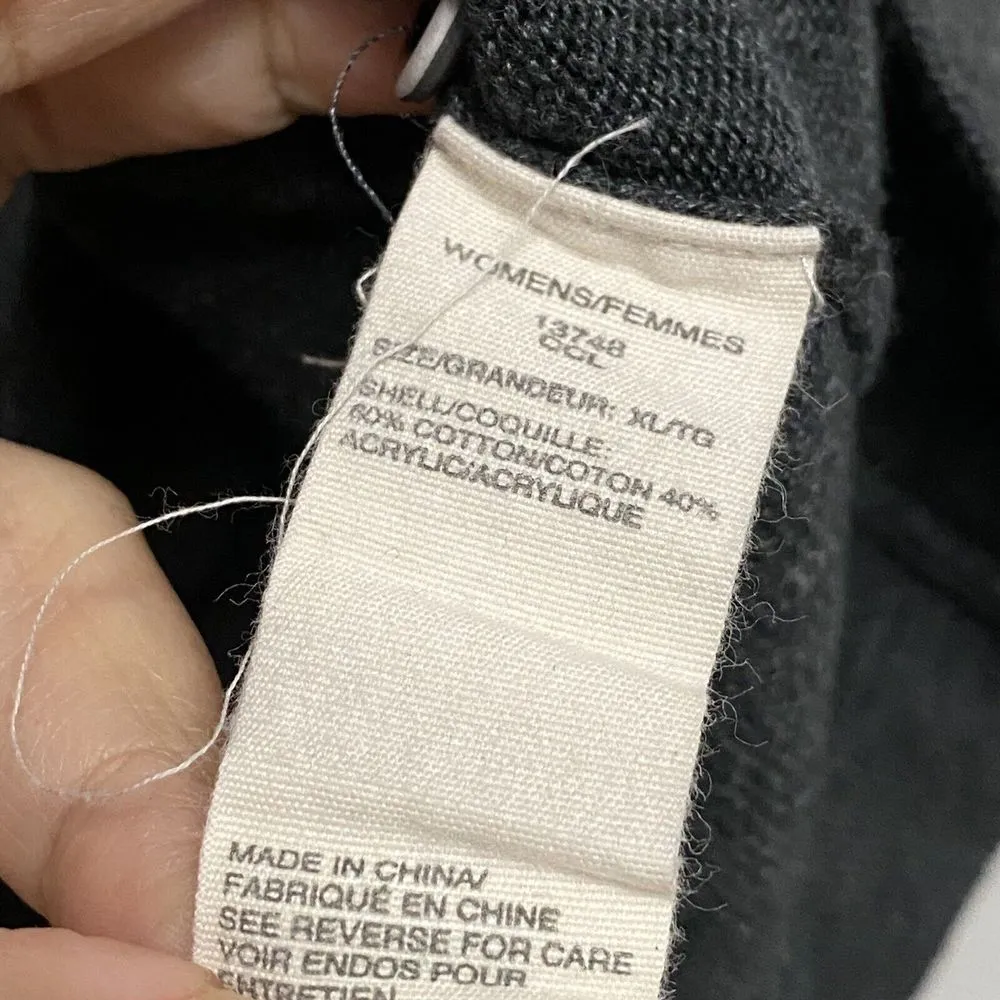 Woolrich Sweater Women’s XL TG Gray Red Fair Aisle Button Henley Cotton Blend - Image 8