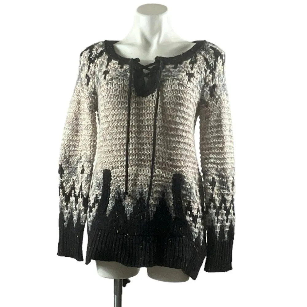 Free People Love Bug Wool Blend Fair Isle Nordic Print Wool Blend  Sweater - Image 3