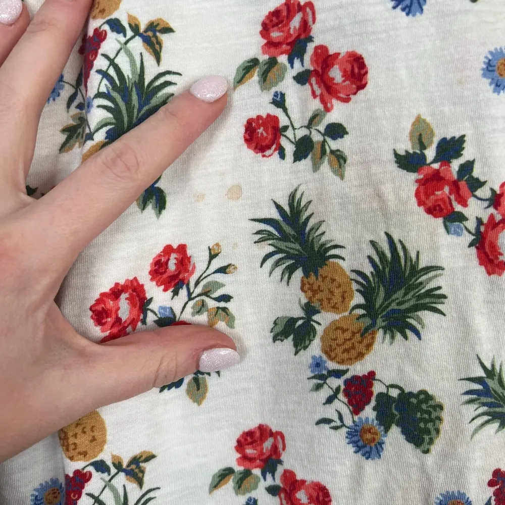 Marine Layer Floral Supima Cotton Modal Blend Crewneck Short Sleeve Tee Shirt - Image 2