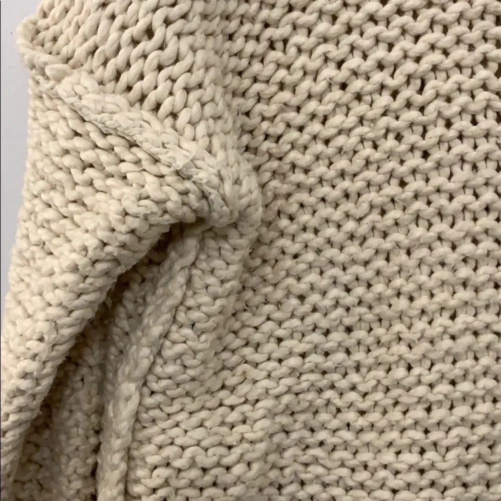 Free People Chunky Cotton Knit Cowl Neck Sweater - Image 6