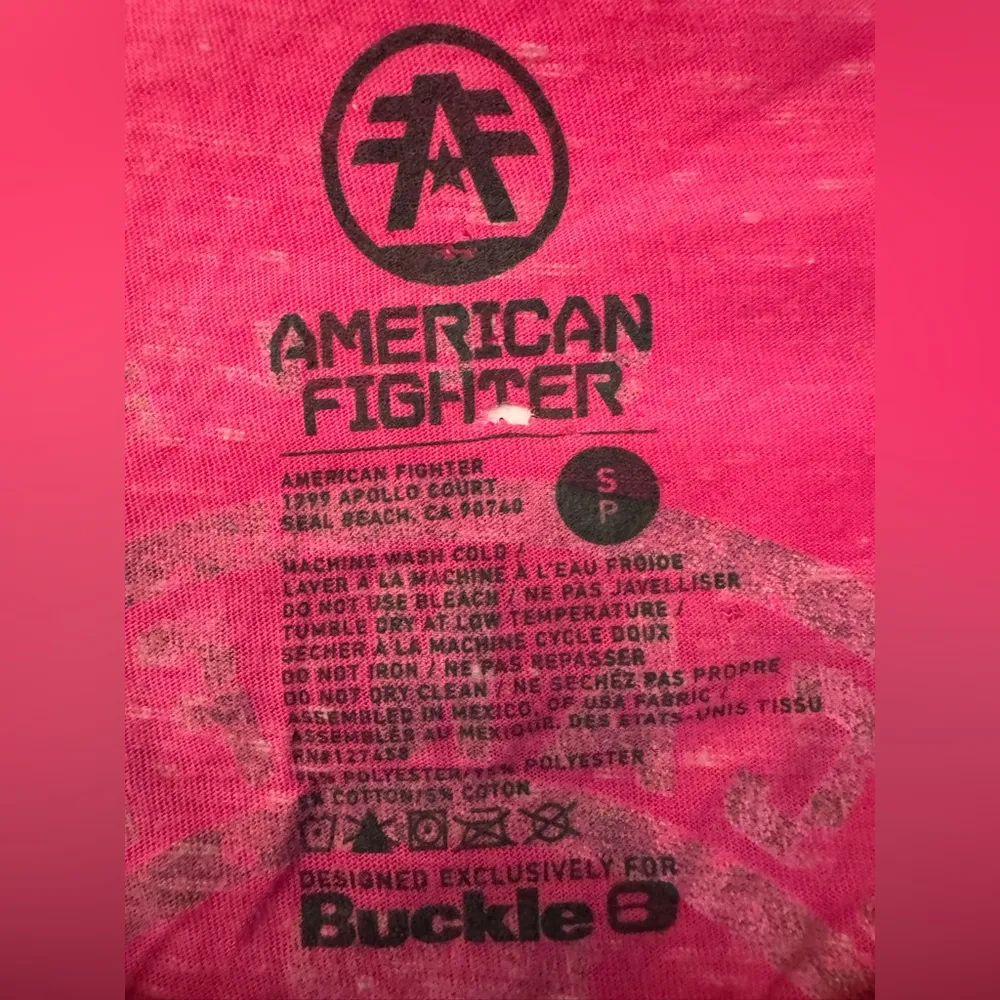 American Fighter x Affliction Women’s Pink & Gray T Shirt Size Small - Image 10