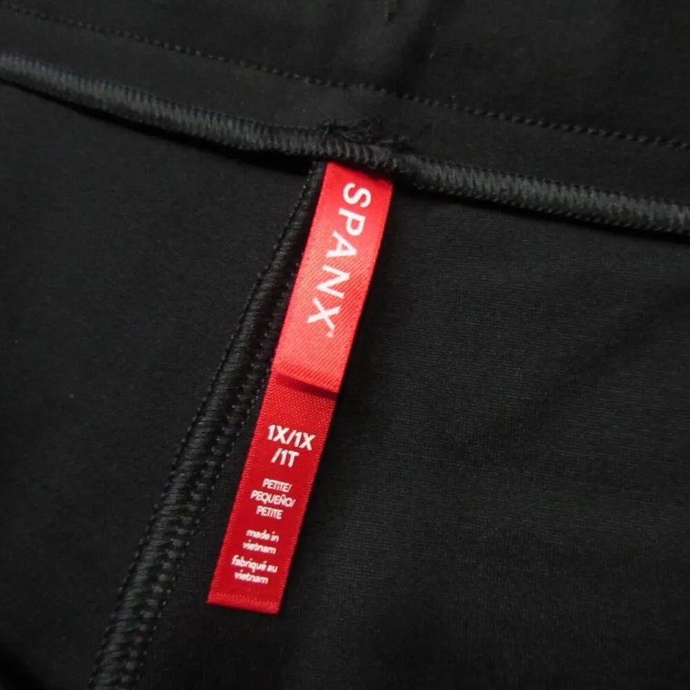 NWT SPANX 20543Q Perfect Double Slit Flare in Black Knit Ponte Pants 1X Petite - Image 4