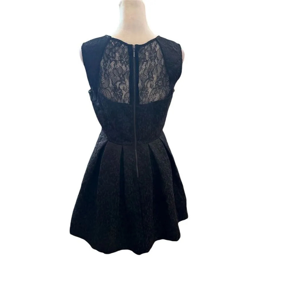 Forever 21 Women's Black Lace Skater Dress Sleeveless Size S - Image 3