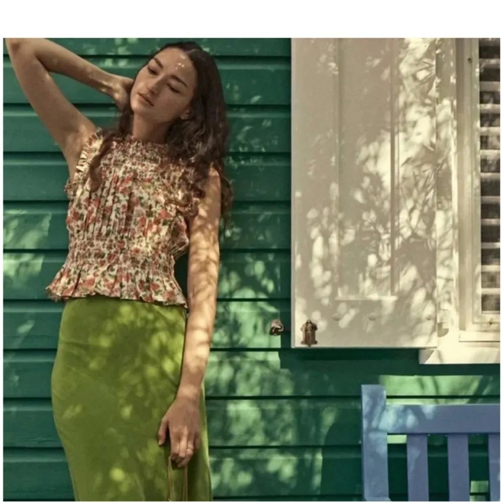 Doen 100% organic cotton floral sleeveless top NEW Red Size XS - Image 2