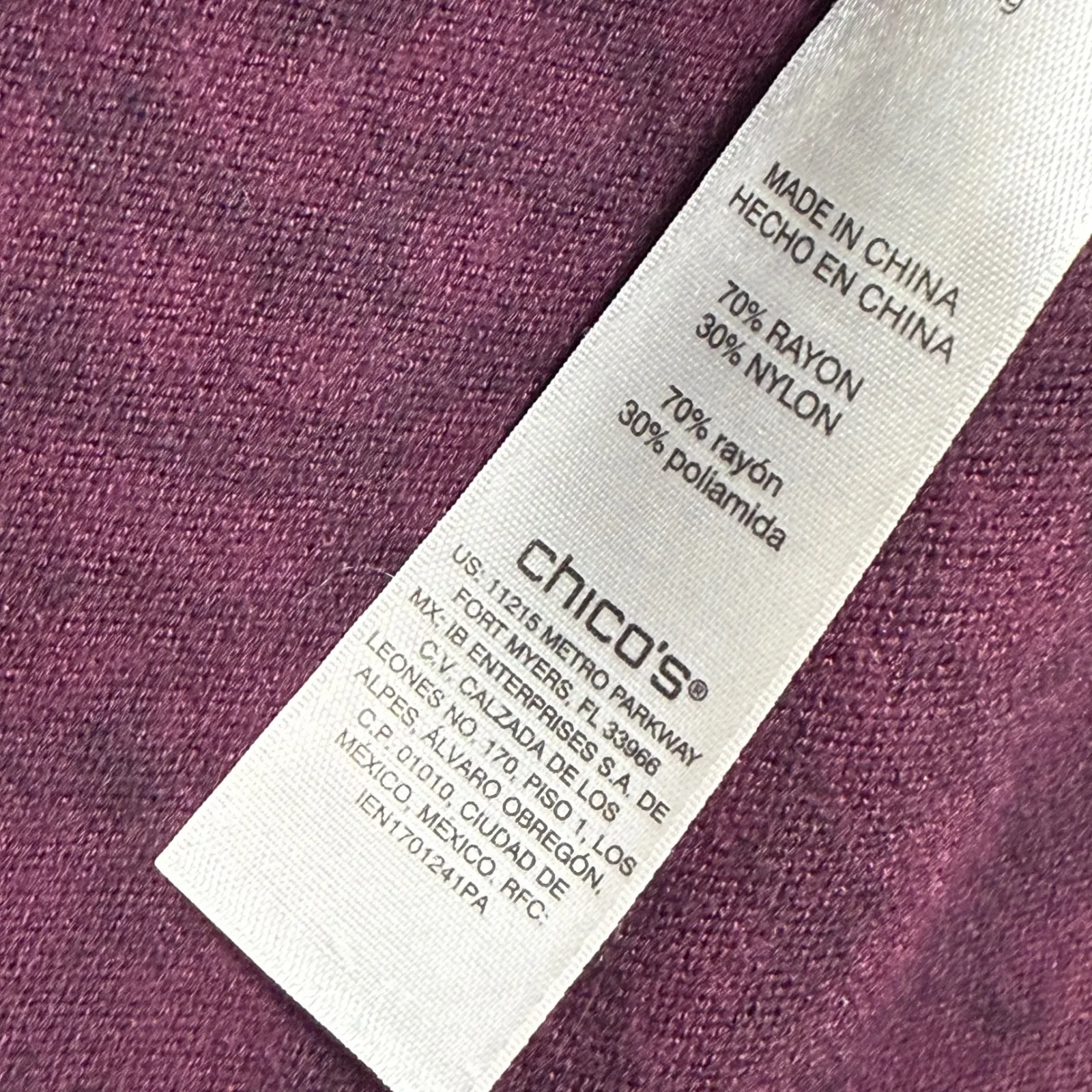 Chico's Mock Neck Pullover Sweater Abstract Print Long Sleeve‎ Top Size 1 US M - Image 5