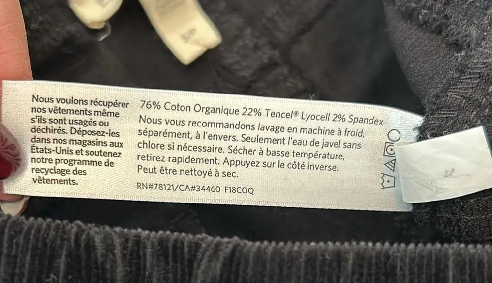 Eileen Fisher Black Corduroy Jeggings - Image 8