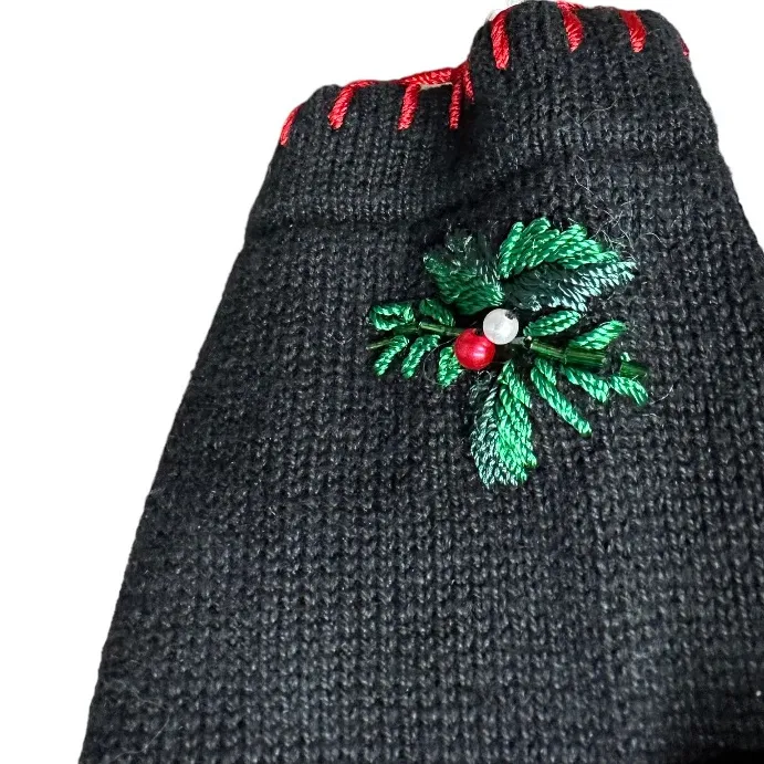 Victoria Jones Not So Ugly Christmas Sweater Beaded Sequins Embroidered Size S - Image 8