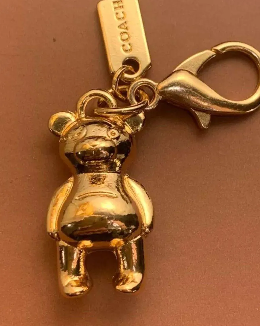 Mini Gold Bear Bag Or Key Charm / Zipper Pull - Image 6