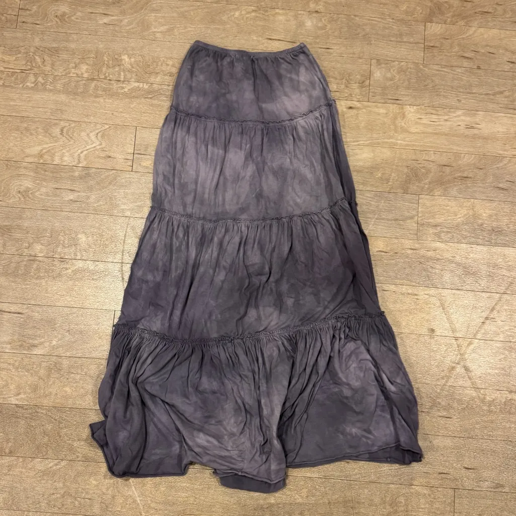 Billabong Maxi Tiered Skirt Acid Grey Size Small - Image 4